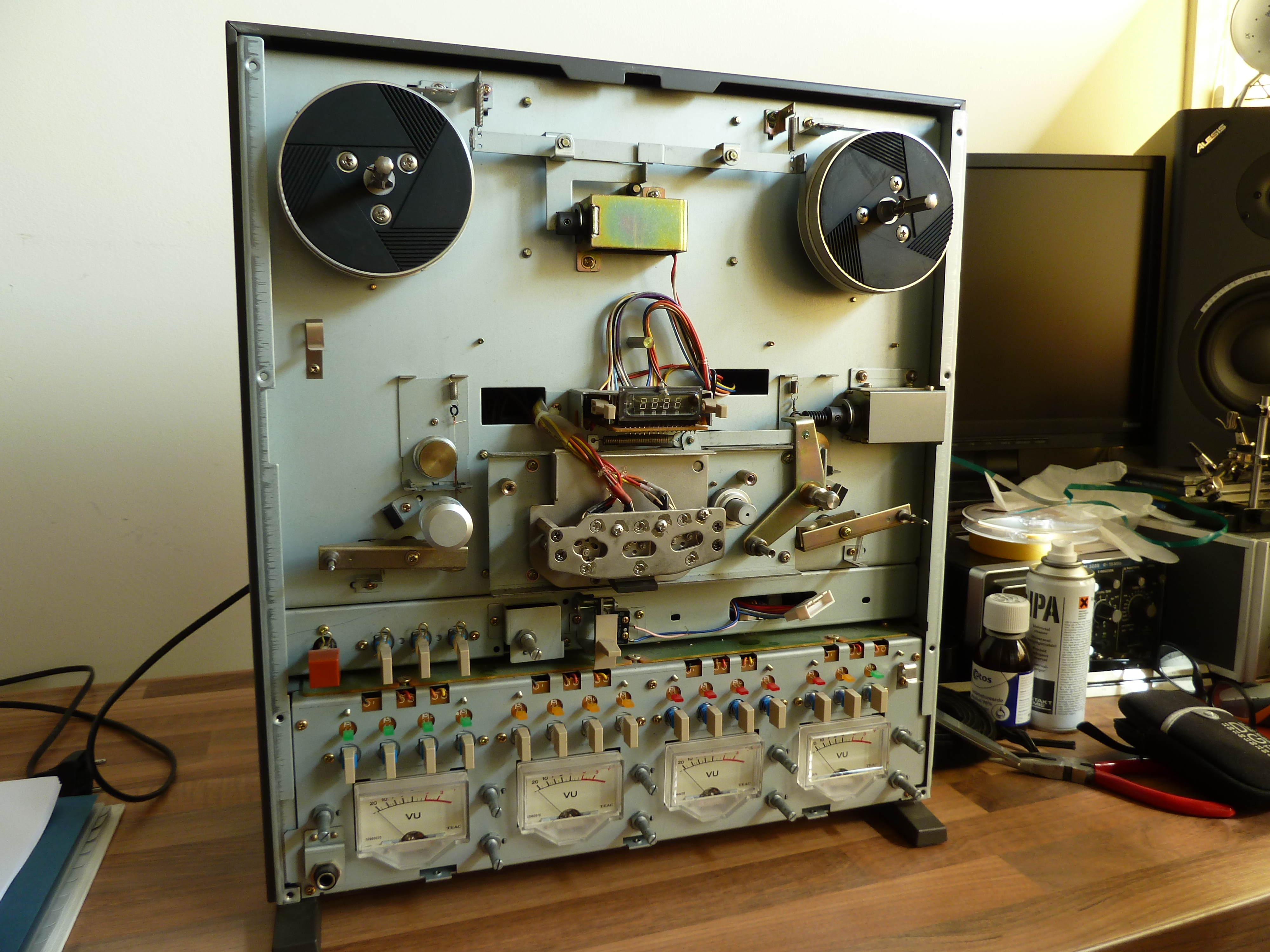 TASCAM 34 and 34B Reel to Reel Tape Players.